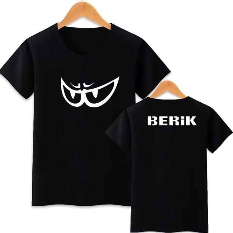 

BERIK Big Eye Cycling Suit, Motorcycle Clothes, Motorcycle Suit, Racing Men s and Women s Eye Track Short Sleeve T-Shirt Summer S