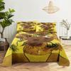 Sunflower Bed Sheet Sets Bouble Single Beds Flower Bedsheet with Pillow Case Full Queen Size 2pcs 3pcs 3D Soft Thin Fabric Home