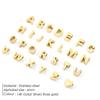 Stainless Steel Non-Fading English Letter Pendant Charms for DIY Jewelry, 26 Letters Available