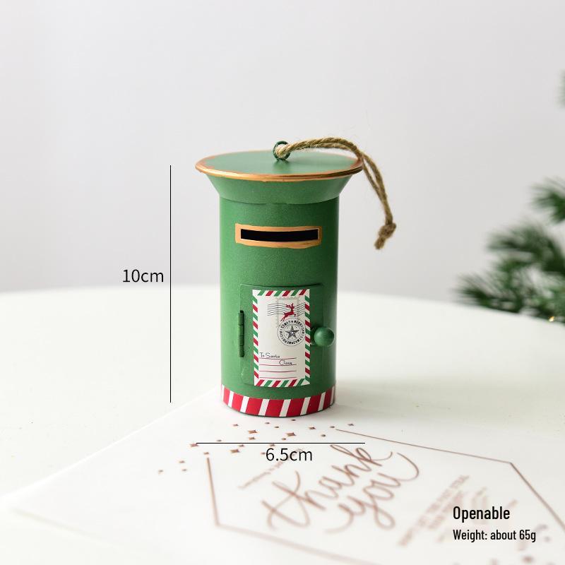 NUCHI Christmas Tree Tin Mailbox Ornament