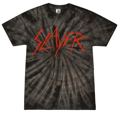 T-shirt Tie-Dye con Logo Slayer Band Heavy Metal Taglia Giovani e Adulti 100% Cotone