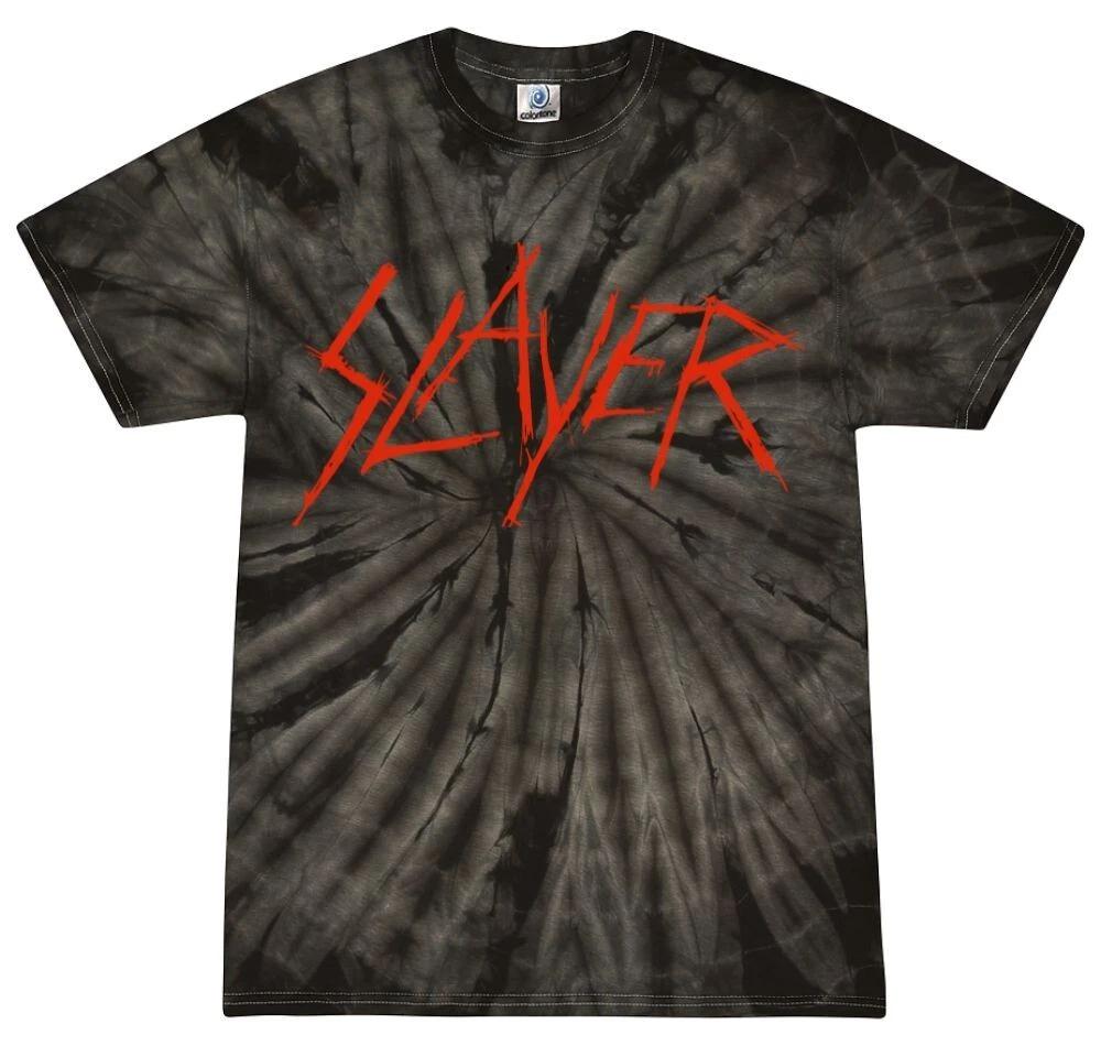 Slayer Logo Tie-Dye T-Shirt Heavy Metal Band Youth & Adult Size 100% Cotton Tee 3XL