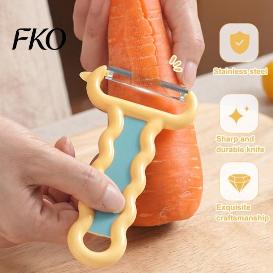 Sharp Stainless Steel Blade Vegetable Peeler, with Blade, Non-Slip Wavy Peeler Handle Fruit for Veggie Potatoes Carrot Cucumber Ergonomic