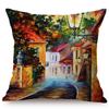 Mediterranean Beautiful Italy Venice City Scenery Oil Painting Style Sofa Decoration Pillow Case Ocean Landscape Cushion Cover