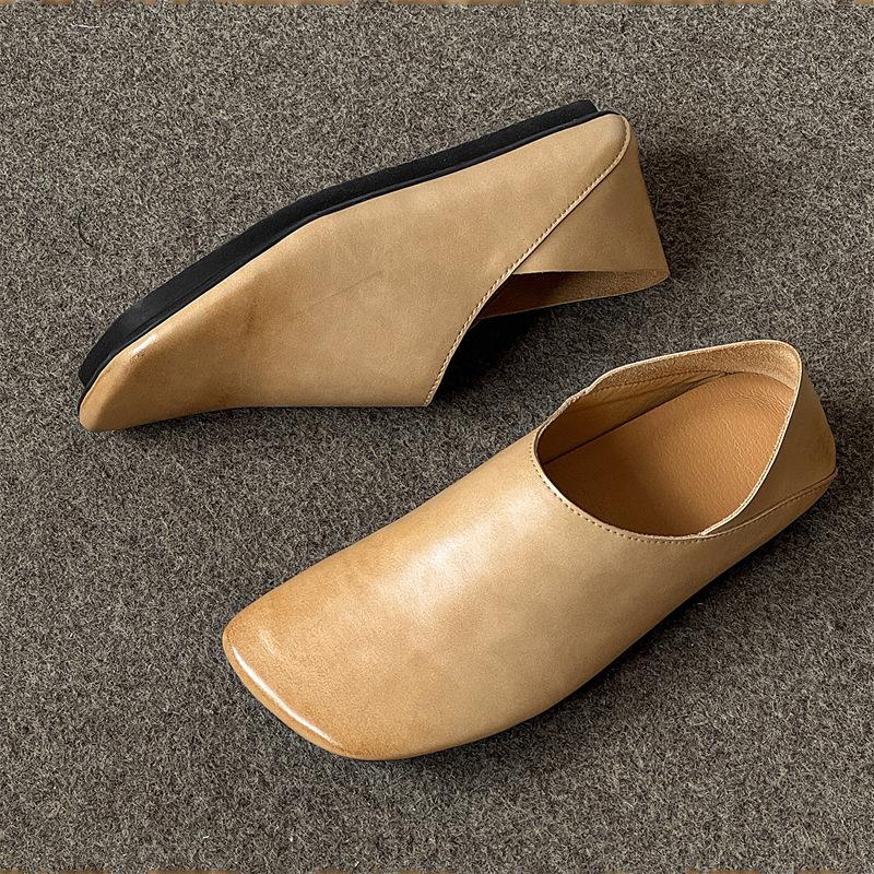 2025 dark retro single shoes couple comfortable casual shoes one pedal lazy shoes 14712-24712-X