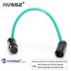 AVSSZ FX3 Gold-Plated XLR L-Shaped Microphone Cable, Short Male to Female Audio Connector