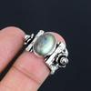 Silberring mit natürlichem Labradorit-Edelstein | 925er Sterlingsilber | Antiker Silberschmuck | Handgefertigte Vintage-Silberringe für Frauen und Mädchen