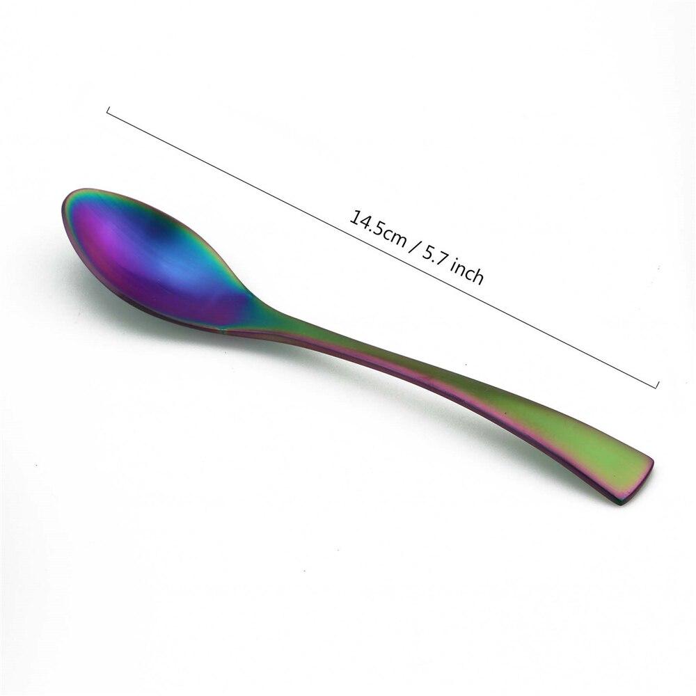 Rainbow Tableware 18/10 Stainless Steel Matte Dinnerware Set Cutlery Set Fork Scoops Knife Dinner Set For Kitchens