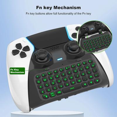 3.5mm Wireless Bluetooth Gamepad Mount Keyboard Controller Chat Pad For SONY PS5 Dual Sence Joystick Built In Speaker Keyboard