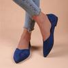 Large size pointed head shallow mouth single shoes spring and summer new casual flat bottom soft sole single shoes