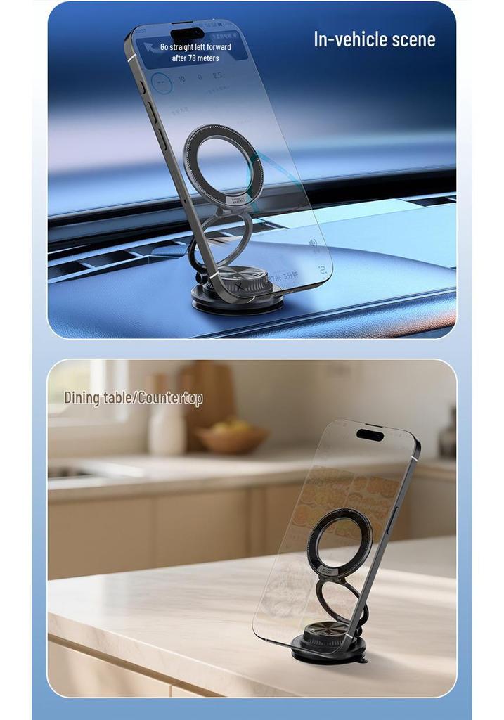 Strong Magnetic Folding Car Phone Holder with 360° Rotation