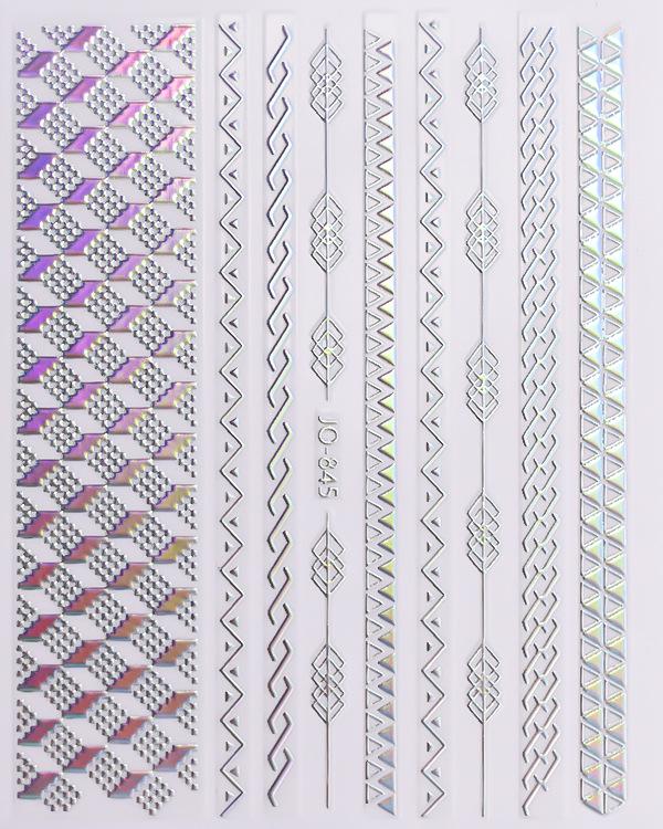 Aurora Style Silver Nail Stickers - Hot-Selling Nail Decals in Stock