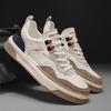 New Men Genuine Leather Casual Shoes for Man Autumn Flats Skateboard Shoes Youth Street Cool Patchwork Sneakers