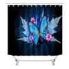 4-Piece Shower Curtain Set with HD Digital Printing | Waterproof, Drill-Free, Ideal for Home/Hotel Bathroom Partition