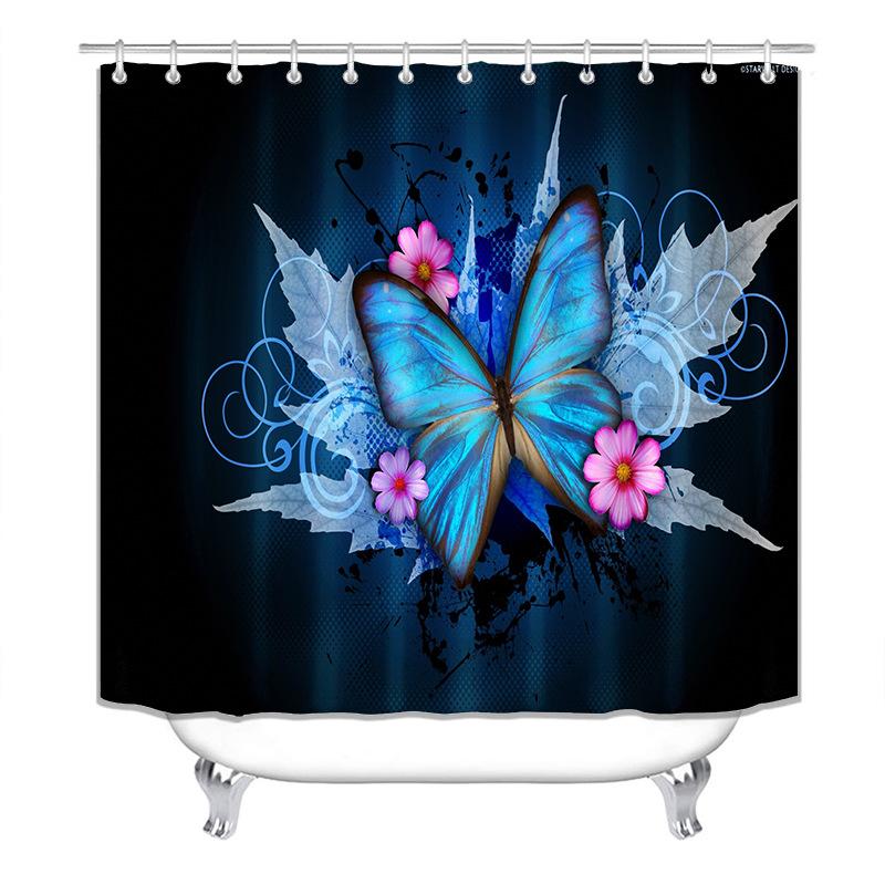 4-Piece Shower Curtain Set with HD Digital Printing | Waterproof, Drill-Free, Ideal for Home/Hotel Bathroom Partition