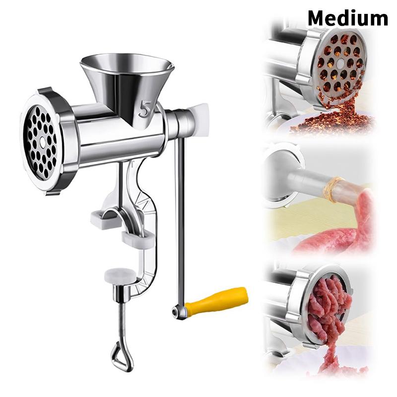

Ручная мясорубка, 2025 Улучшенные ручные мясорубки для домашнего использования, Насадка для приготовления колбас и фарша для бургеров A серебряный