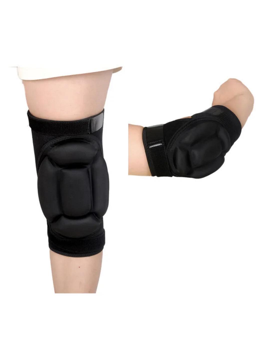 Saioude Adjustable Ski & Skating Protective Gear: Knee & Elbow Pads for Adults & Kids Round Knee Pads + Elbow Pads XS (13-18 kg)