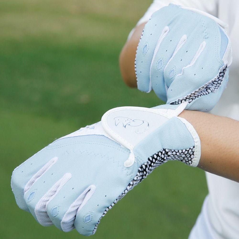 Comfortable PU Leather Golf Mittens Wear Resistant Outdoor Sports Gloves  Outdoor Sports
