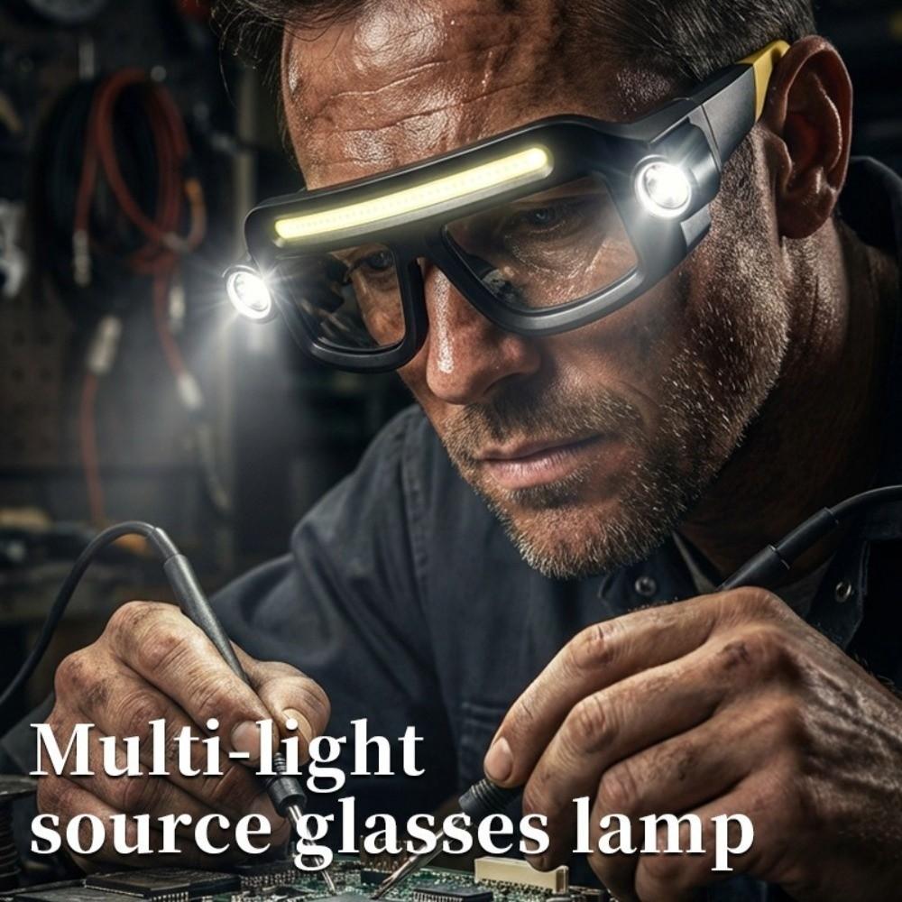 Safety Multifunctional Headlamp 5 Modes Outdoor Cycling Headlights Portable Eyeglass Lamp Fishing