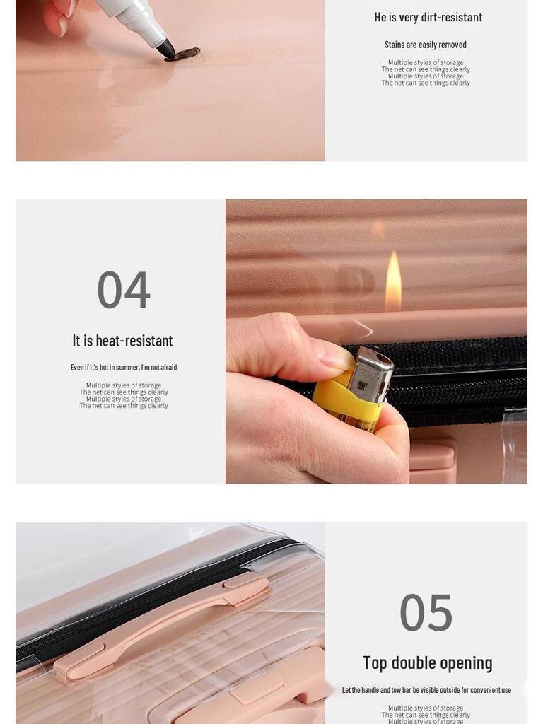 Thick Clear Waterproof Wear-Resistant Sporty Suitcase Protector Cover