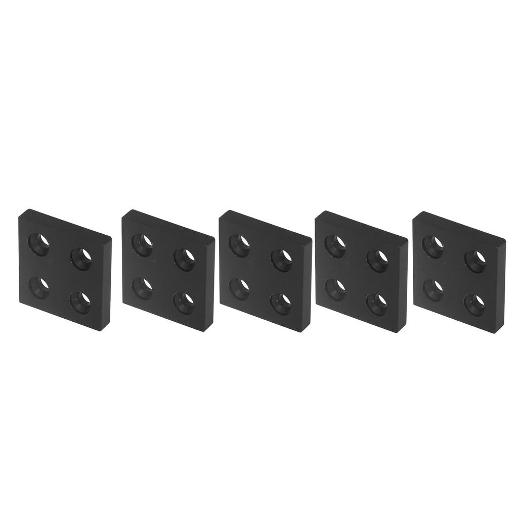 5Pcs Aluminum Profile End Cap Alloy Metal Cover Plate Linear Moving Parts 4040 Double GroovesBlack