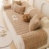 2026 Autumn/Winter Plush, Non-Slip Sofa Cover & Thick Velvet Cushion for Leather Sofas
