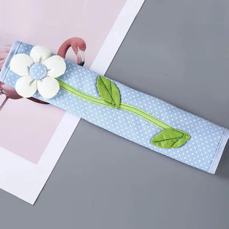 

Пасторальный цветок в горошек дверь/ручка холодильника крышка дверная ручка холодильника перчатки домашний декор кухонные аксессуары синий синий