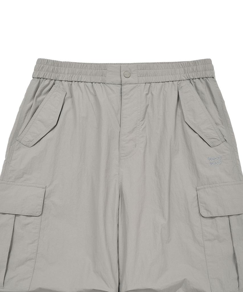 WACKY WILLY Nylon Straight Cargo Pants Grey