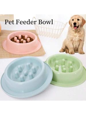 1pc Pet Slow Feeder Bowl With Anti-Choke & Anti-Spill Function, Non-Slip Bottom For Small Dogs And Cats
