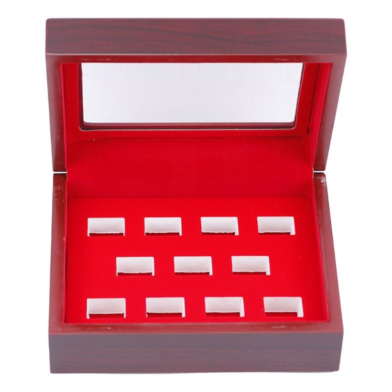 Cutie de expunere inel de campionat din lemn pentru inele sportive multiple, cutie de prezentare bijuterii, organizator depozitare memorabilii