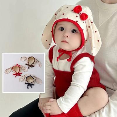 INS Cute Baby Ear Protection Hats Long Ear Soft Baby Fetal Cap Windproof Breathable Infant Bonnet Hat Children