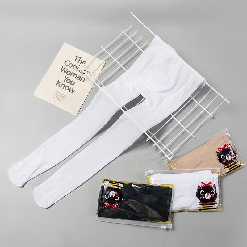 Plus Size White Dance Socks with Butterfly Gusset - Cat Paw Design for Practice and Students