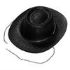 Glittering Powder Cowboy Hat for Women Men Wide Brim Role Play Cowgirl Hat Carnival Party Props Bachelorette Party Wear