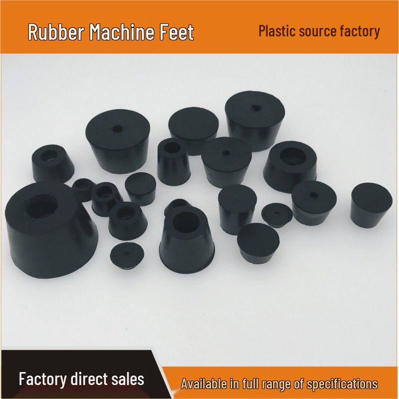 Electronic Machine Rubber Feet Pads - Shock Absorbing Speaker Support Chassis Pads for Furniture Protection in Black.