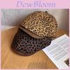 Street Splicing Design Leopard Print Pattern Baseball Cap For Winter Fashion