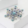Stylish Snowflake Crystal Brooch Lightweight Alloy Lapel Pin Secure Fastening Design For Office Outfit Decoration