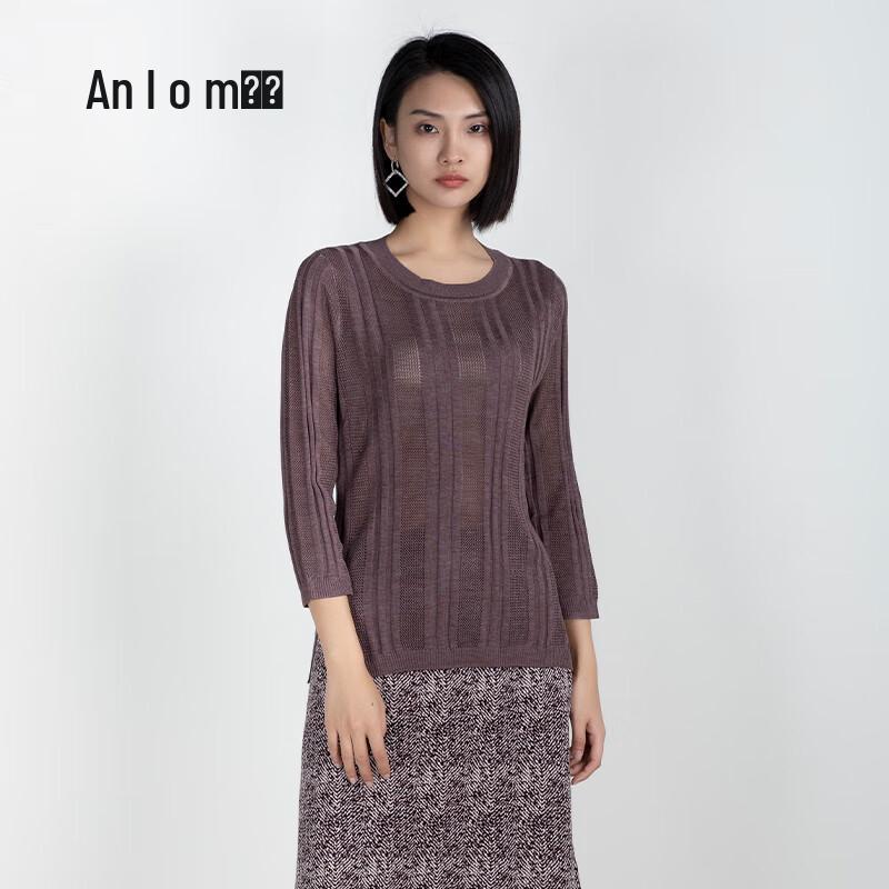 

Женский повседневный топ с рукавами три четверти из шелковой смеси L