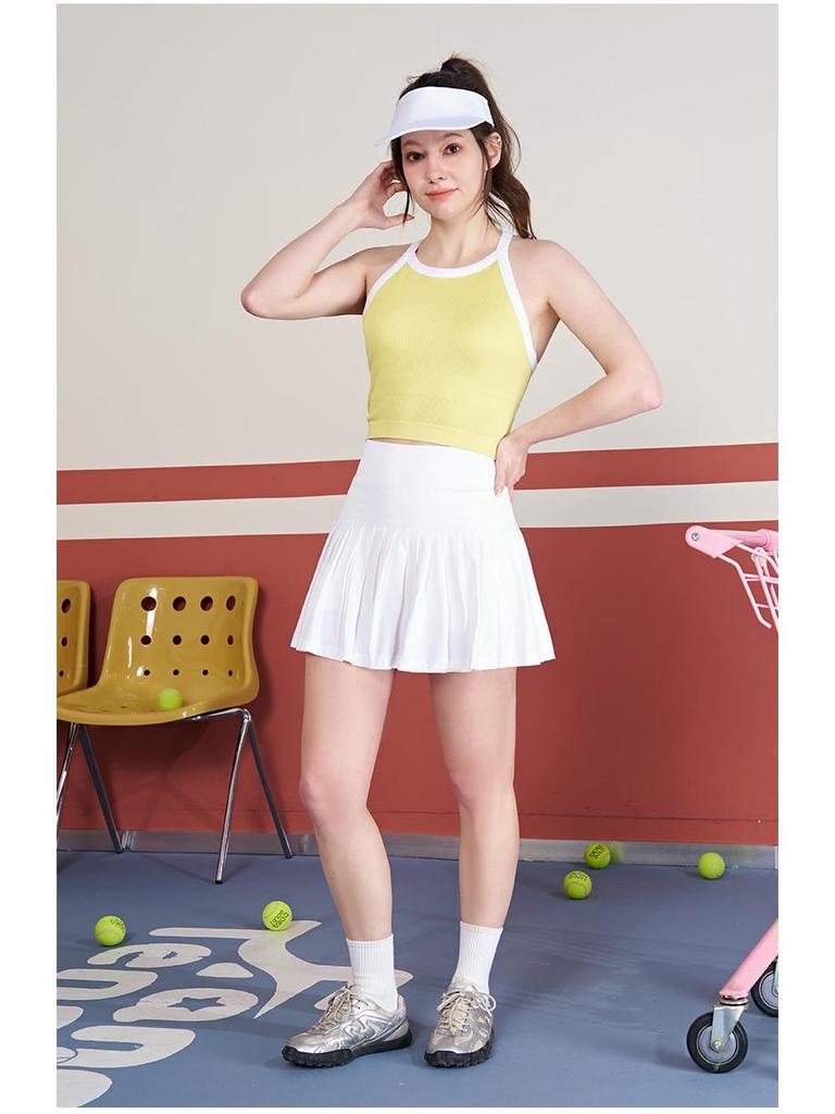 Nahtloses Racerback Sport-Top mit Brustpolstern für Tennis, Badminton, Training und Yoga
