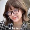 Retro Tortoiseshell TR Half-Frame Clear Lens Glasses, Unisex Korean Style with Prescription & Anti-Blue Light Options.