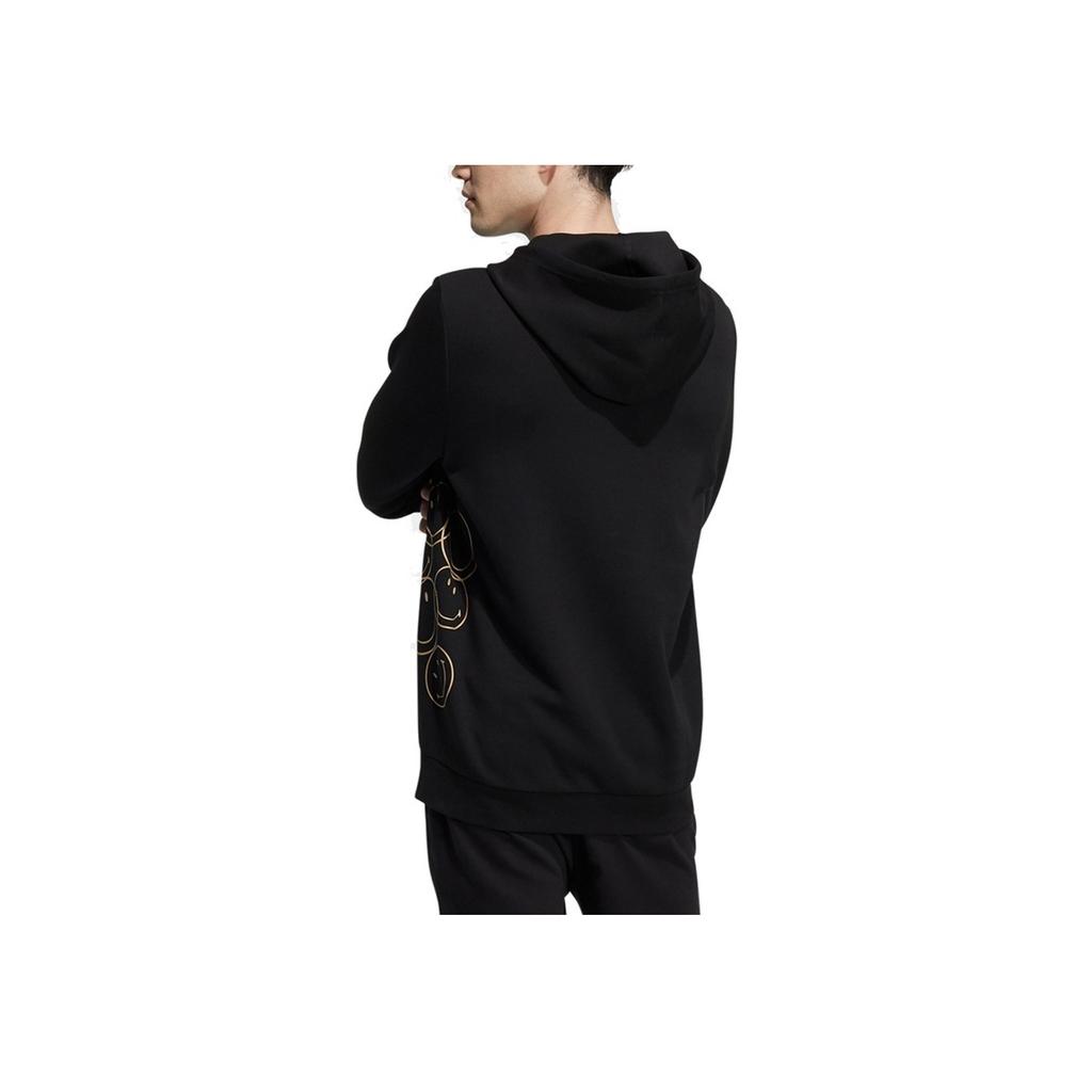 Adidas Neo X Smiley Co-Brand Casual Breathable Sports Hoodie Men Hoodie Black HE7955