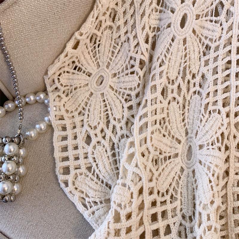 DIMANAF 2024 חולצת טי קיץ חדשה לנשים שרוולים קצרים בסיסית אופנתית תחרה חולצות טי תחרה חולצות טי יומיומיות רפויות