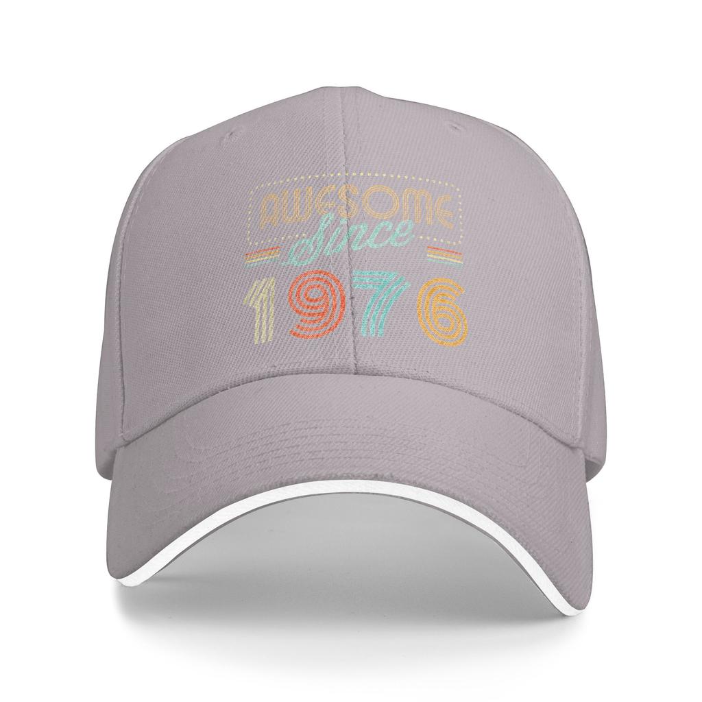 Summer Casual Baseball Cap Awesome Since 1976 Year of Birth Birthday Tennis Skate Trucker Hat For Unisex Classic Baseball Caps