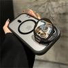 Camera Lens Protection Flip Bracket Stand For Magsafe Magnetic Case For iPhone 16 15 11 12 13 14 Pro Max Plus Transparent Cover