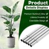 5Pcs Extendable Plant Support Stakes Aluminum Alloy Plant Stem Holder Adjustable Tomato Stakes with Ties for Amaryllis Monstera Vegetables