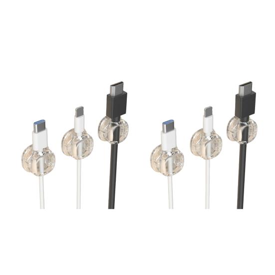 Magnetisk Kabelholder Selvklebende Kabelorganisator Enkel Installasjon Kabelklemme med Fjær for Skrivebord Hjemmekontor Bil
