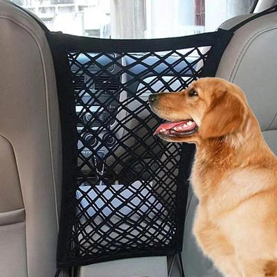 Barieră pentru mașină pentru animale de companie Barieră pentru mașină pentru câini cu geantă de depozitare automată din plasă de siguranță Barieră pentru animale de companie Protector de siguranță pentru scaunul din spate plasă din plasă
