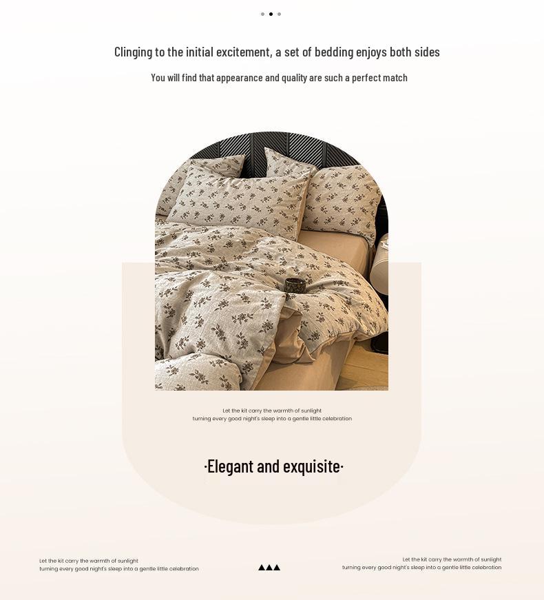 Extra dicke Jacquard-Flanell-Bettwäsche – 100 % Baumwolle, Herbst/Winter, inklusive Bettbezug, Spannbettlaken und Bettlaken