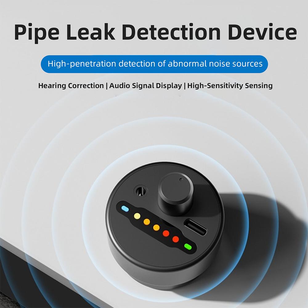 F03 High-Sensitivity Pipe Leak Locator Water Pipe/Underfloor Heating Acoustic Source Strength Receiver Detector Type C Interface
