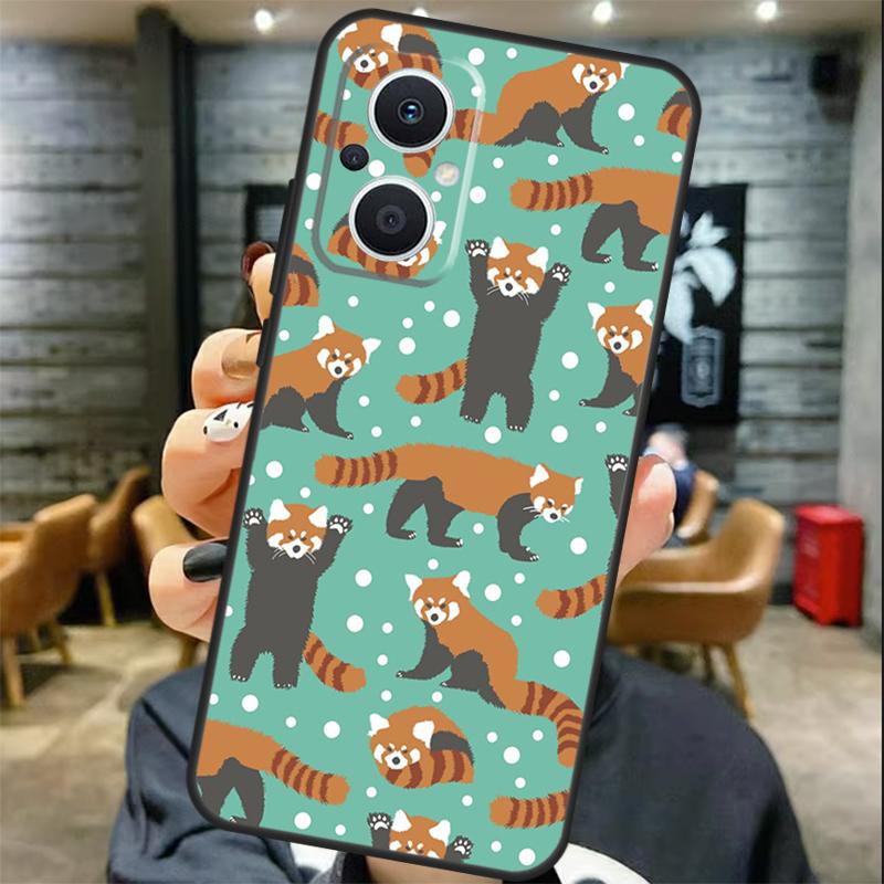 Red Panda Case For OPPO Reno 13 F 12 F 11F 8T 7 8 10 11 Pro OPPO Find X8 Pro X6 X3 X5 Lite Cover Coque