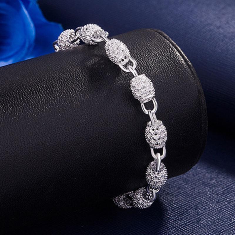 Women Fashion Simple Silver Bracelet Cuff Bracelet Gift Exquisite Elegant Lady Jewelry All-Match Female Bracelets